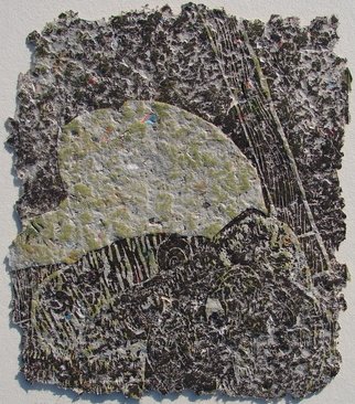 Tamara Sorkin, 'Print On Recycled Paper', 2009, original Printmaking Woodcut, 19 x 22  cm. Artwork description: 1758  model & mirror theme Currently exhibited in Haifa artists house, Paper Time...