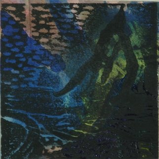 Tamara Sorkin, 'Print On Watercolour 3', 2009, original Printmaking Other, 10 x 10  cm. 