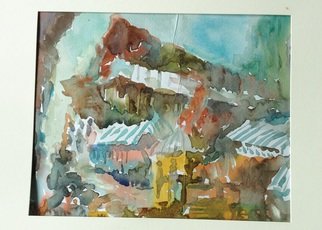 Issam Tewfik; Street View, 2014, Original Watercolor, 9 x 12 inches. Artwork description: 241  A lovely street view ...