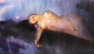Ivan Grozdanovski; Nude Fragments Of Shadows..., 2013, Original Watercolor, 25 x 14 cm. Artwork description: 241    fragments of light and shadow            mrtva priroda     ...