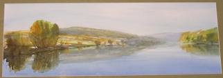 Ivan Grozdanovski; Landscape, 2013, Original Watercolor, 60 x 25 cm. Artwork description: 241   jezero moharac   ...