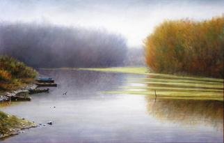 Ivan Grozdanovski; Landscape, 2013, Original Pastel, 50 x 70 cm. Artwork description: 241    bosut      ...