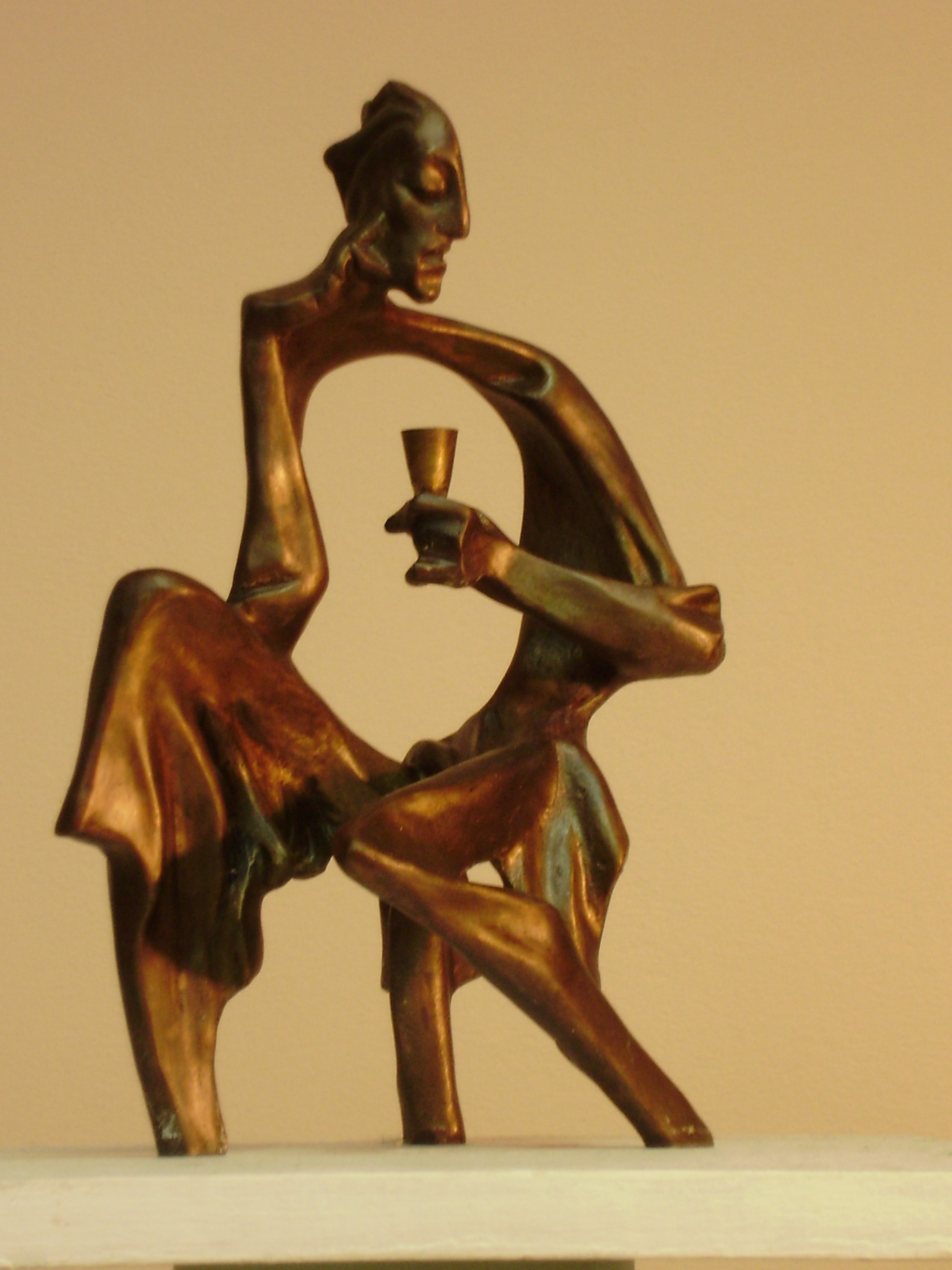 Alexander Iv Ivanov; Absinthe, 2014, Original Sculpture Bronze, 18 x 27 cm. Artwork description: 241 bronze, sculpture, alcohol, absinthe, abstraction...