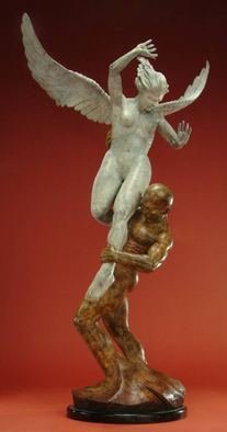 Jack Hill; Wrestling, 2000, Original Sculpture Bronze, 22 x 48 inches. Artwork description: 241  The full title of this piece is Wrestling With Our Demons. ...