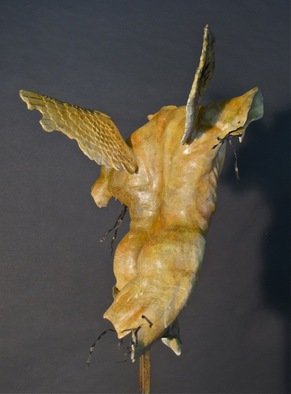 Jack Hill; Male Torso Winged, 2012, Original Sculpture Bronze, 12 x 18 inches. 