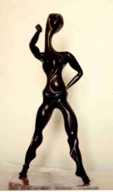 Jacques Malo; Revendication, 2000, Original Sculpture Bronze, 5 x 18 inches. 