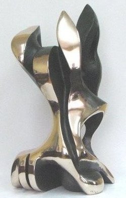 Jacques Malo; Tendre Fou, 2008, Original Sculpture Bronze, 12 x 24 inches. Artwork description: 241 Essay on the personality of the artist in abstract...