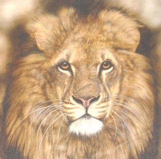 Jacquie Vaux; King Of The Jungle, 2000, Original Painting Other, 30 x 30 inches. Artwork description: 241 realistic image of black maned male African lion depicted in vivid colors o heavyweight watercolor paper. This is an original watercolor painting. ...