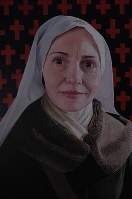 James Earley; Olga By James Earley, 2020, Original Painting Oil, 60 x 90 cm. Artwork description: 241 I met Olga in Winchester Uk in December 2019.  She had visited England to help raise awareness of issues such as homelessness and poverty.  She was a Nun from Minsk in Belarus.I was struck by her purity and honesty.  She had total commitment to kindness and ...