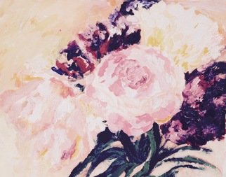 Janice Stanley; Dancing Flowers, 2017, Original Watercolor, 8.9 x 10 inches. Artwork description: 241 Pink. impresstionisism ...