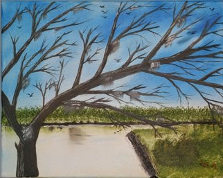 Joseph Antrobus; Florida Swap, 2019, Original Painting Oil, 20 x 16 inches. Artwork description: 241 Florida swamp lands...