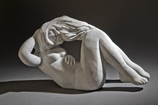 Jane Jaskevich; Dream, 2017, Original Sculpture Stone, 11 x 9 inches. Artwork description: 241 Reclining marble expressive female  figure...