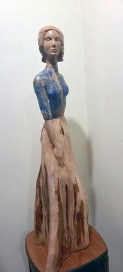 Jane Jaskevich; Isa, 2018, Original Sculpture Mixed, 12 x 31 inches. Artwork description: 241 stone and wood figurative sculpture...