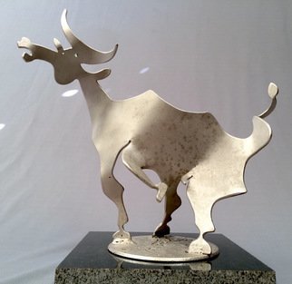 Francisco Javier Astorga Ruiz Del Hoyo.; Torito, 2018, Original Sculpture Steel, 12 x 12 inches. Artwork description: 241 Interpretation of the movement and shape of the bull. ...