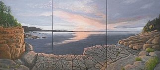 Janet Glatz; Schoodic Peninsula Maine, 2020, Original Painting Oil, 54 x 24 inches. Artwork description: 241 This triptych is of the vast rocky peninsula off the coast of Maine just north of Mt. Desert island. ...