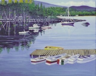 Janet Glatz; Sorrento Maine, 2020, Original Painting Oil, 20 x 16 inches. Artwork description: 241 Painted on linen canvas, this work is part of my Art of Acadia Portfolio. Sorrento is a sleepy little town just North of Mt. Desert Island  otherwise known as Acadia . ...