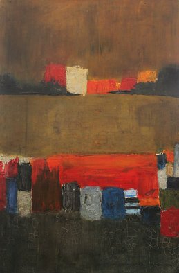 Jean Claude; Landscape With Cracks, 2010, Original Painting Oil, 24 x 36 inches. Artwork description: 241 In March at ISOCAHEDRON, New York            ...