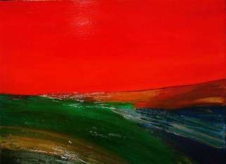 Jean Claude; Red Sky, 2010, Original Painting Oil, 30 x 40 inches. Artwork description: 241 In March at ISOCAHEDRON, New York             ...