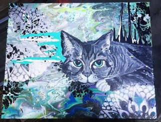 Jamie Boyatsis; Fiona, 2020, Original Painting Acrylic, 16 x 20 inches. Artwork description: 241 Portrait of a friendaEURtms cat ...