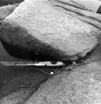 Judith Dernburg; Flotsam, 2012, Original Photography Black and White, 9 x 9 inches. Artwork description: 241   Rocks, water and flotsam  ...
