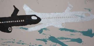 Jean Bourque; Flight 102, 2016, Original Printmaking Monoprint, 14 x 6 inches. Artwork description: 241 This is part of the Flight Series. Each monotype is an original print that is one of a kind as I changed colors or moved plate to a different position. It was printed on quality printers paper. Size is an estimate unframed. ...