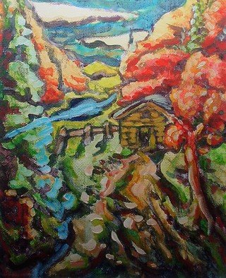 Jean Gauvreau; Gatineau 8, 2020, Original Painting Acrylic, 8 x 10 inches. Artwork description: 241 Along the Gatineau River...