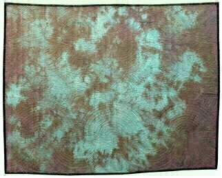 Jean Judd, 'Contaminated Water 9 Thro...', 2017, original Textile, 33.2 x 42.2  x 0.4 inches. Artwork description: 1911 After a three- year hiatus in this series, Contaminated Water 9 Through the Ice, becomes to fruition.  As with the first piece in this series, there is no rust pigmentation on this piece.  I was pondering what the next step should be in this series, and since ...