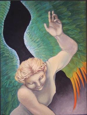 Jean Meyer; Guardian Angel 3, 2003, Original Painting Acrylic, 30 x 40 cm. 