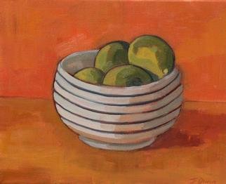 Jessica Dunn, 'Bowl Of Limes', 2001, original Painting Oil, 30 x 24  cm. 