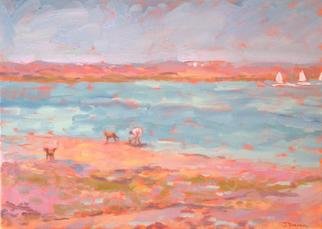 Jessica Dunn, 'Clam Picker With Dogs', 2003, original Painting Oil, 46 x 33  x 1 cm. 