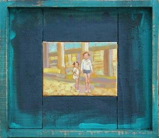 Jessica Dunn, 'Cousins', 2005, original Painting Oil, 18 x 13  x 3 cm. Artwork description: 3828 Dimensions: 13 x 18 cm - ( framed: 33 x 38 cm)...