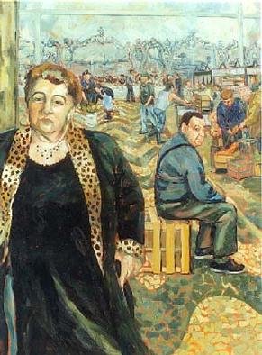 Jessica Dunn, 'Market', 1999, original Painting Oil, 100 x 135  cm. Artwork description: 3483 Market in Setubal ( Portugal)...
