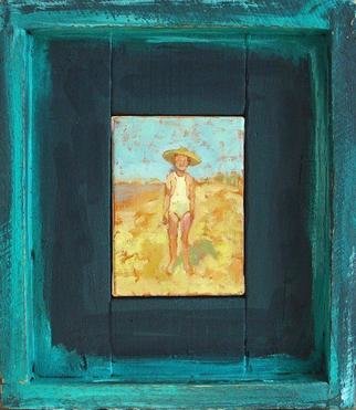 Jessica Dunn, 'She Sells Sea Shells', 2005, original Painting Oil, 13 x 18  x 3 cm. Artwork description: 2793 ( 38 x 33cm framed) ...