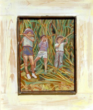 Jessica Dunn, 'Three Musicians', 2008, original Painting Oil,    cm. Artwork description: 1758  Frame dimensions:  ...