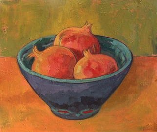 Jessica Dunn, 'Three Pomegranates', 2003, original Painting Oil, 60 x 50  cm. 