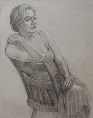 Judith Fritchman, 'Morning Dreams', 2002, original Drawing Pencil, 19 x 25  inches. Artwork description: 3495 Conte Pencil on tan paper....