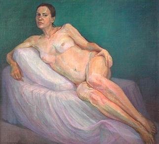 Judith Fritchman, 'Reclining Nude II', 1995, original Painting Oil, 24 x 22  inches. Artwork description: 3495 A lovely model with great poise and digity. ...