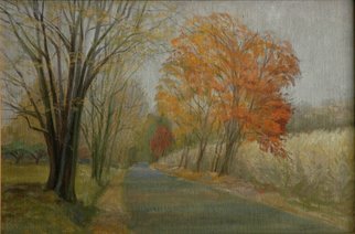 Judith Fritchman, 'Road Home In Autumn', 2004, original Painting Oil, 14 x 22  x 1 inches. Artwork description: 3099  The colors of Fall beckon on a leisurely walk home. ...