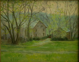 Judith Fritchman, 'Spring Promise', 2005, original Painting Oil, 8 x 10  x 1 inches. Artwork description: 3495  An April walk through the village. ...