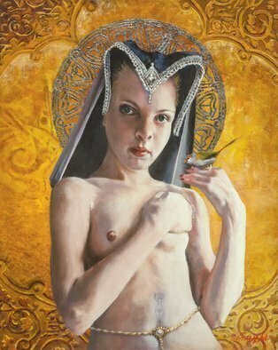 John Gamache, 'Saints And Sinners 2', 2016, original Painting Oil, 16 x 20  inches. Artwork description: 2307 Oil on Linen - Medieval Christian Pagan Confict ...