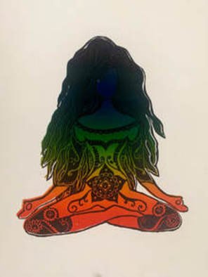 Jocelynn Grabowski; Inner Peace, 2020, Original Printmaking Lithography, 10 x 13 inches. Artwork description: 241 inspiration from the human form and meditation...