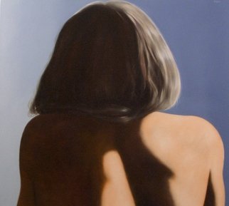 James Gwynne; Model Back View, 2009, Original Painting Oil, 42 x 36 inches. Artwork description: 241 Sunlit view of models hair and back ...