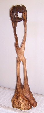 John Clarke; Laughing-His-Head-Off, 2003, Original Sculpture Wood, 12 x 30 inches. Artwork description: 241 A fellow loses his head to inner questions...