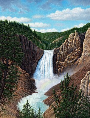 James Hildebrand; Thunder Valley, 2018, Original Painting Oil, 16 x 20 inches. Artwork description: 241 Yellowstone Falls...
