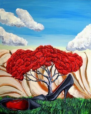 Jim Lively, 'Ornamental Shoe Tree', 2015, original Painting Acrylic, 24 x 30  x 2 inches. Artwork description: 2703   Pinot Noir Wine and Acrylic on canvas.                                                                                       ...