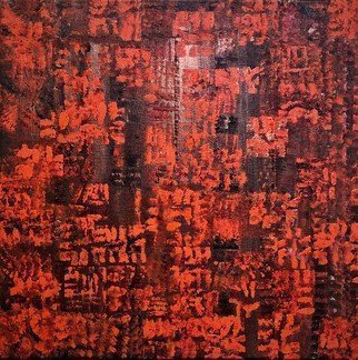 Jim Lively; Burnt Orange Relevance, 2019, Original Painting Acrylic, 16 x 16 inches. 