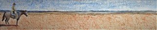 Jim Lively; Cowboy, 2020, Original Painting Acrylic, 78 x 16 inches. Artwork description: 241 A long narrow view at the west. ...