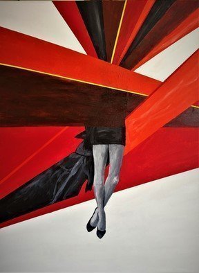 Jim Lively; Long Cool Woman, 2019, Original Painting Acrylic, 30 x 40 inches. Artwork description: 241 cool, black dress, contemporary...