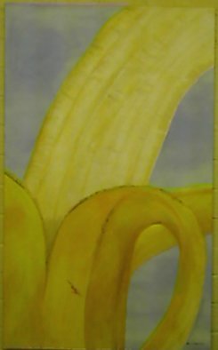 Jo Allebach; Banana, 2010, Original Painting Acrylic, 48 x 29 inches. Artwork description: 241    Banana fana fo fana banana. I don' t get it. Anyway this banana had everything a banana needs. Almost perfect skin and inside you know is sweet and creamy.   ...