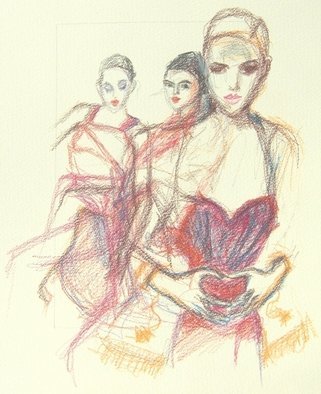 Joanna Glazer; Beauty Uncovered, 2010, Original Watercolor, 30 x 40 cm. Artwork description: 241  Beauty Uncovered ...
